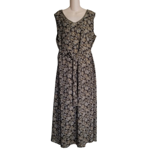 Liz Claiborne Global Bazaar Reversible Sleeveless Maxi Dress Size Women's 2X - Picture 4 of 12